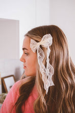 Load image into Gallery viewer, The Bow Collection: Lace Long Bow Clip in Two Colors