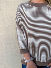 Load image into Gallery viewer, Alexandria Mocha Striped Top