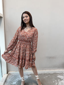 Maplewood Rust Floral Dress