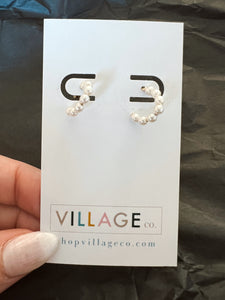 Paris Jewelry Collection: Mini Pearl Hoops