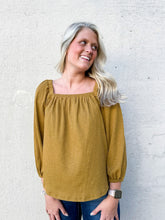 Load image into Gallery viewer, Chantilly Gold Square Neckline Top