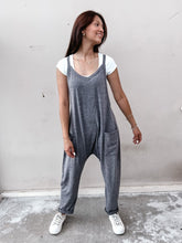 Load image into Gallery viewer, Corpus Christi Harlem Jumpsuit in Heathered Charcoal EXTENDED SIZING