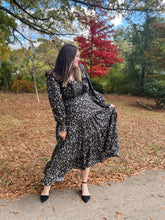 Load image into Gallery viewer, Knoxville Ruffled Black Floral Dress
