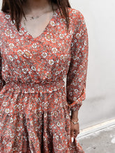 Load image into Gallery viewer, Maplewood Rust Floral Dress