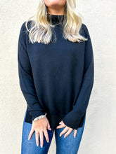 Load image into Gallery viewer, Twin Cities Cream Turtleneck Sweater in Black