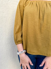 Load image into Gallery viewer, Chantilly Gold Square Neckline Top