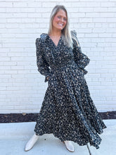 Load image into Gallery viewer, Knoxville Ruffled Black Floral Dress