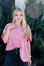 Load image into Gallery viewer, El Paso Acid Wash Tee in Blackberry